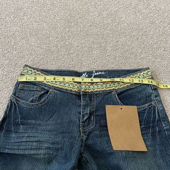 Vintage Y2K Dfx Jeans Sequin Belt Wrap Around Low Rise Wide Leg 5 - Picture 5 of 8